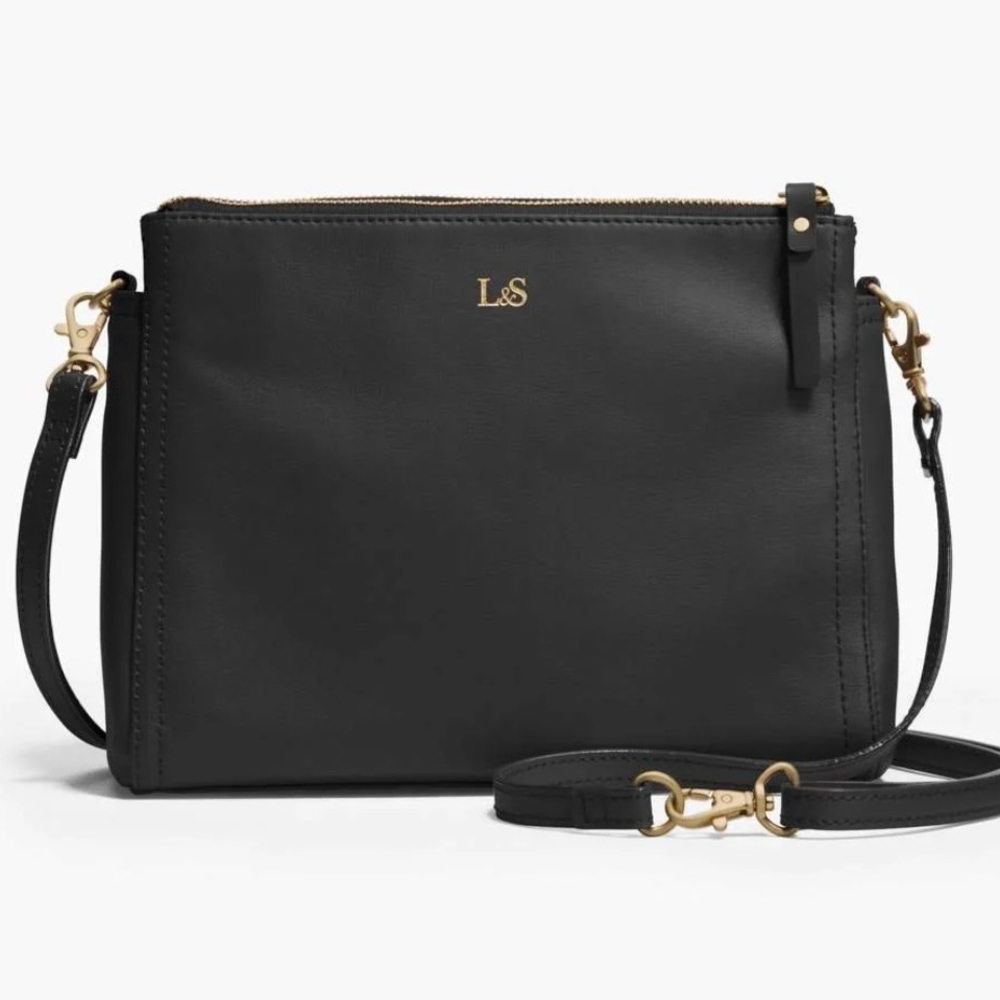 Brand New Convertable Lo & Sons Pearl Bag- Black Nappa Leather